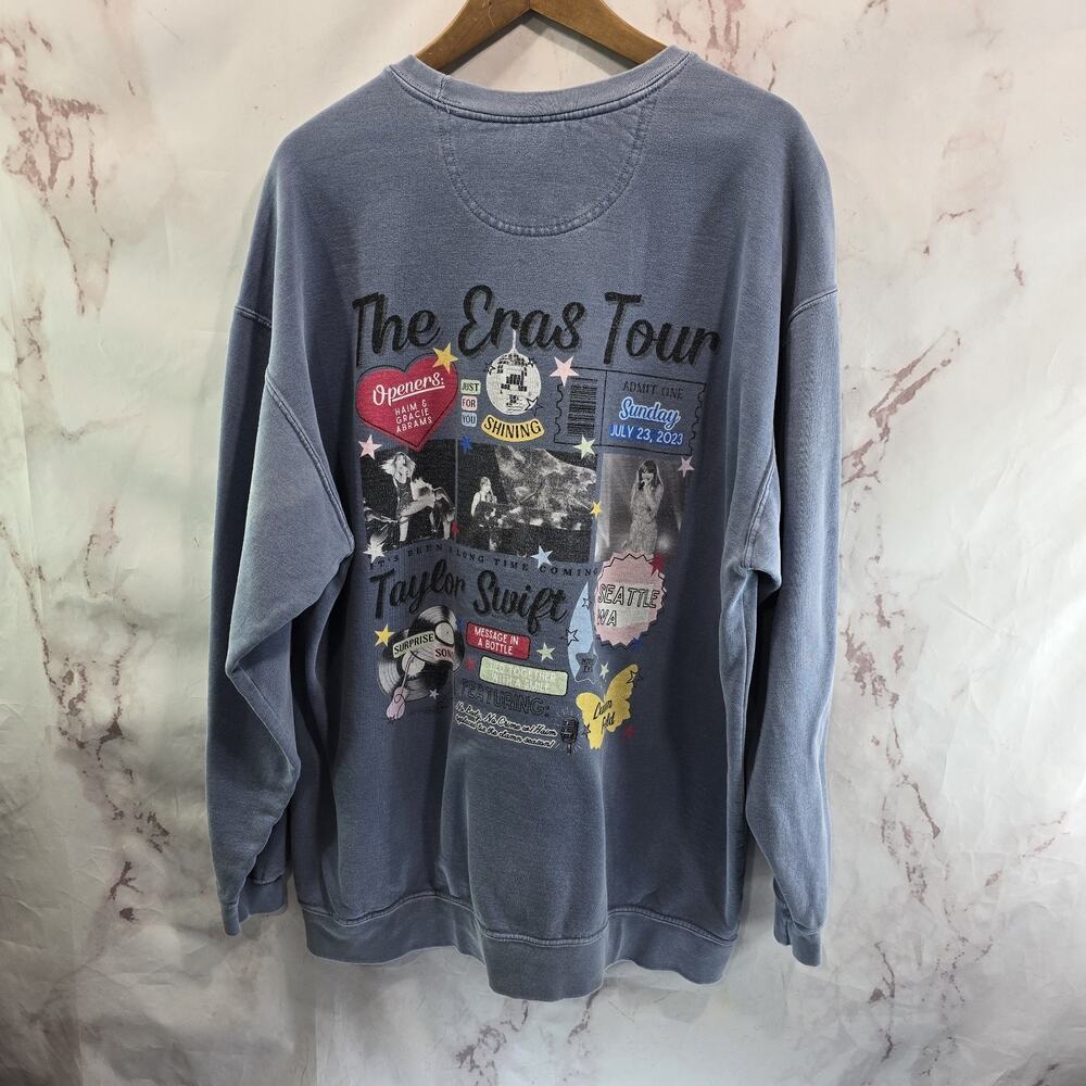 Taylor Swift Sweatshirt Size XXL Eras Tour Seattle Crew Official Concert Merch
